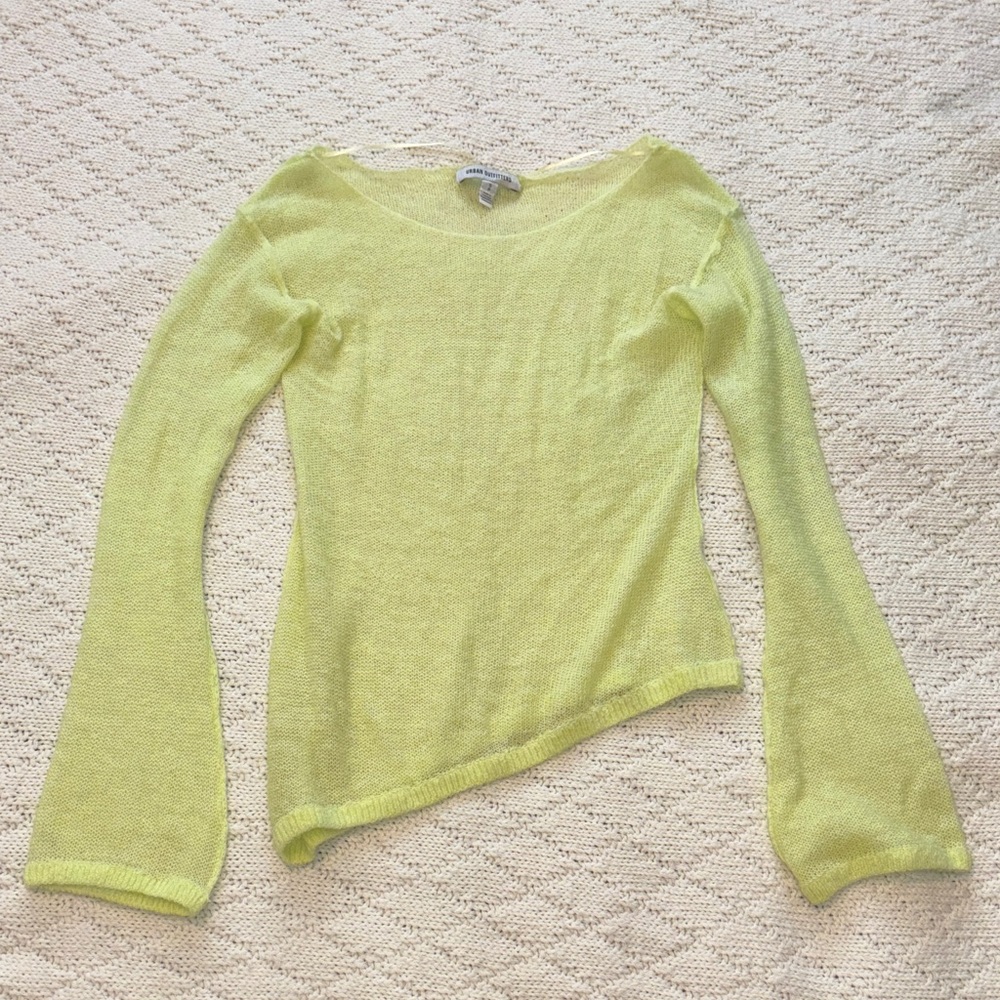 NWOT Urban Outfitters Y2K Light Green Knit Top